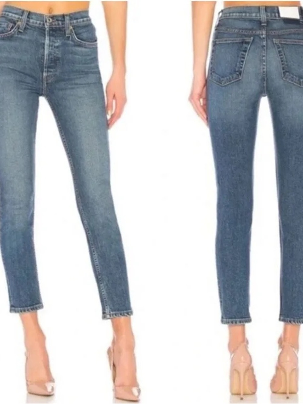 RE/DONE High Rise Ankle Crop Mid 70's Size 25 Denim Casual